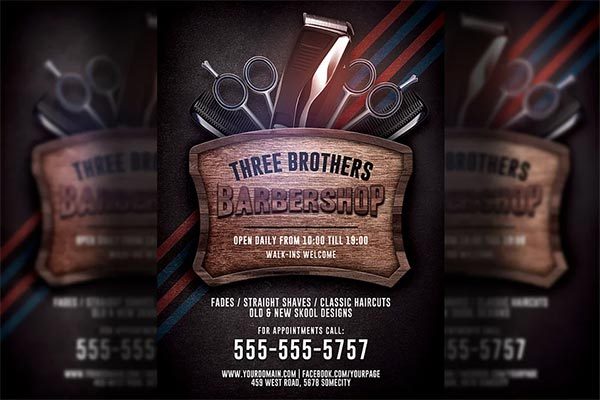 Barbershop Flyer Templates – Free & Premium, PSD, Vector, EPS, PNG, TIF, Ai, Downloads